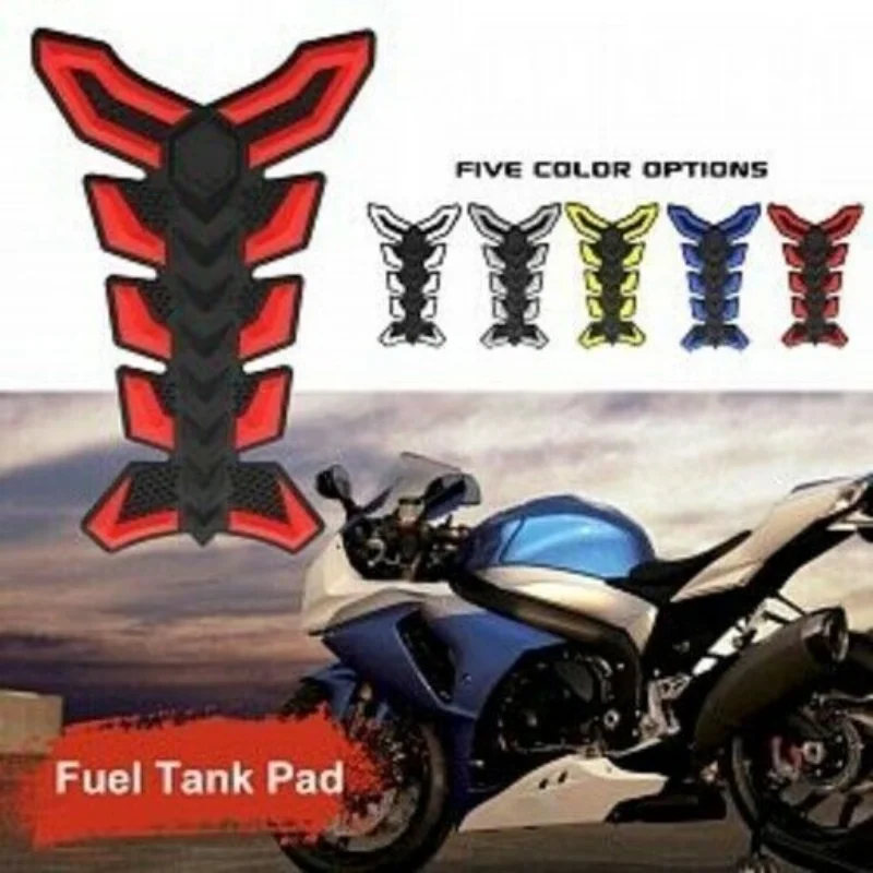 Universal Motorcycle Gas Fuel Oil Tank Pad Fish Bone 3D Decal Sticker Protector For Honda Suzuki Kawasaki Yamaha BMW Ducati
