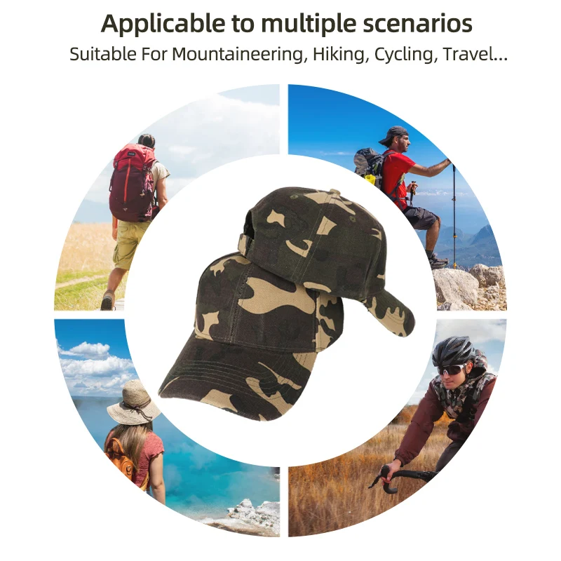 Male Outdoor Sunscreen Cap Quick-Drying Baseball Cap For Men Jungle Leaves Camouflage Unisex Caps Thin Hats For Mountaineering