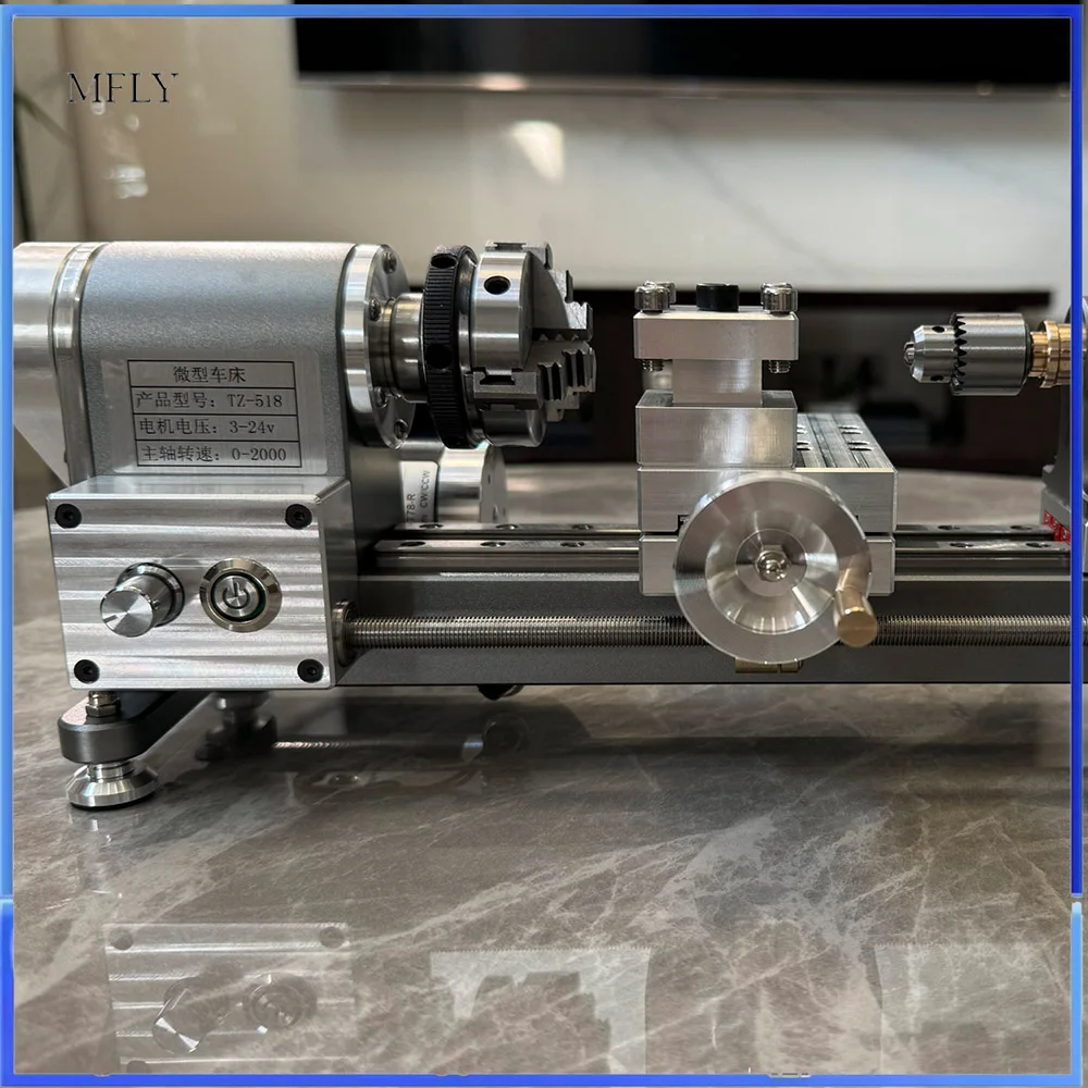 Multi-function Precision Mini Lathe Machine for Wood & Metal - 50mm Chuck, 0-2000 RPM Stepless Speed