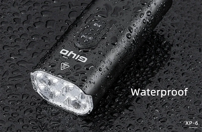 GIYO Bicycle IPX6 Waterproof Light USB Charging Headlight IAMOK High Lumen Six Lamp Beads Night Riding  Bike Accessories