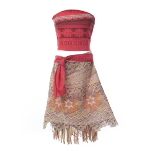 موانا 2 فساتين موانا أميرة اللباس الفتيات الاطفال تأثيري زي طوق شعر مستعار خنزير دمية هالوين كرنفال حزب فساتين الزي أفضل 6 ملابس مبيعات مارشا جيرل كرنفال - رقم 2