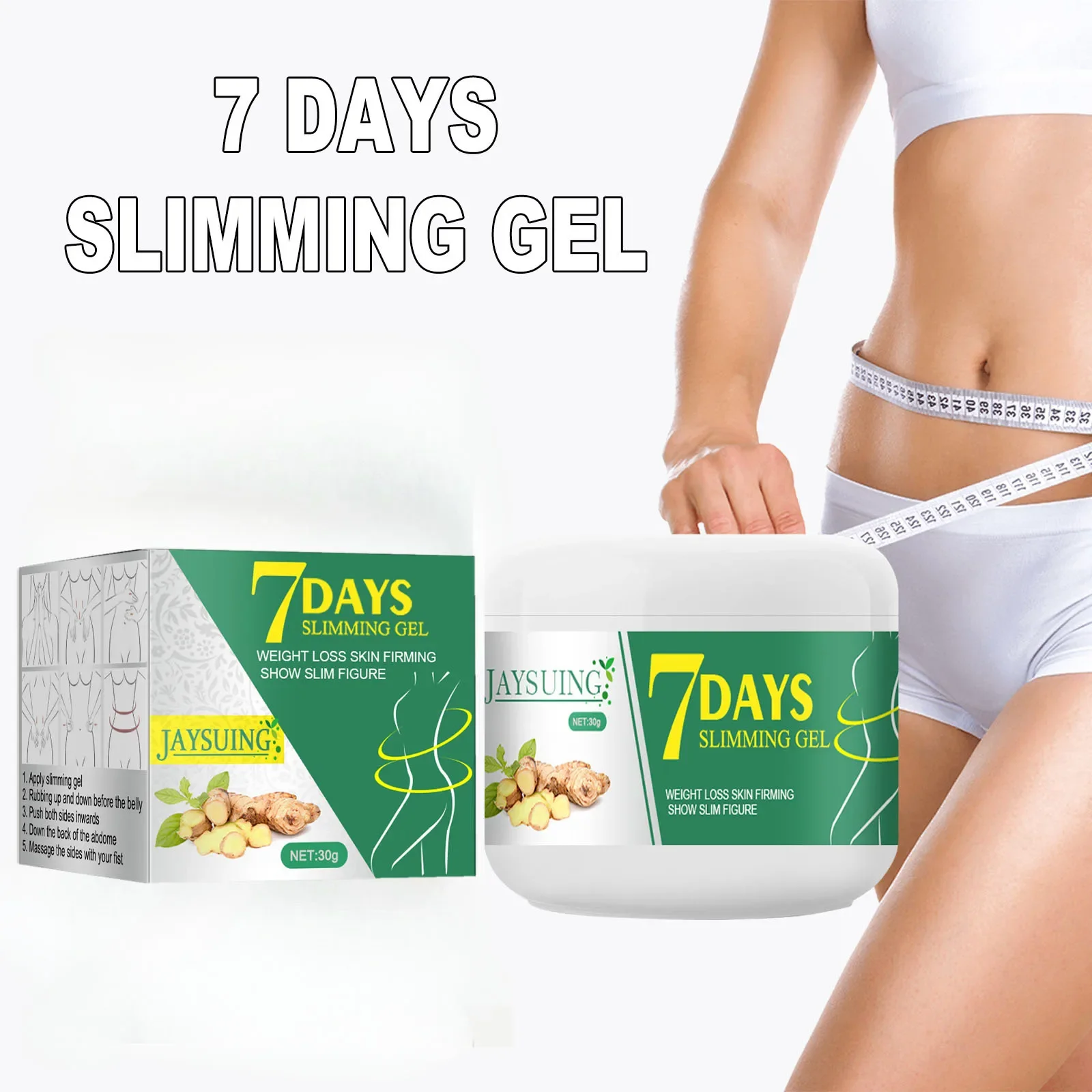 Ginger Slimming Cream Materials Body Weight Loss Slimming Gel for Women Leg Fat Burning Shaping Belly Sculpting Cream 30g