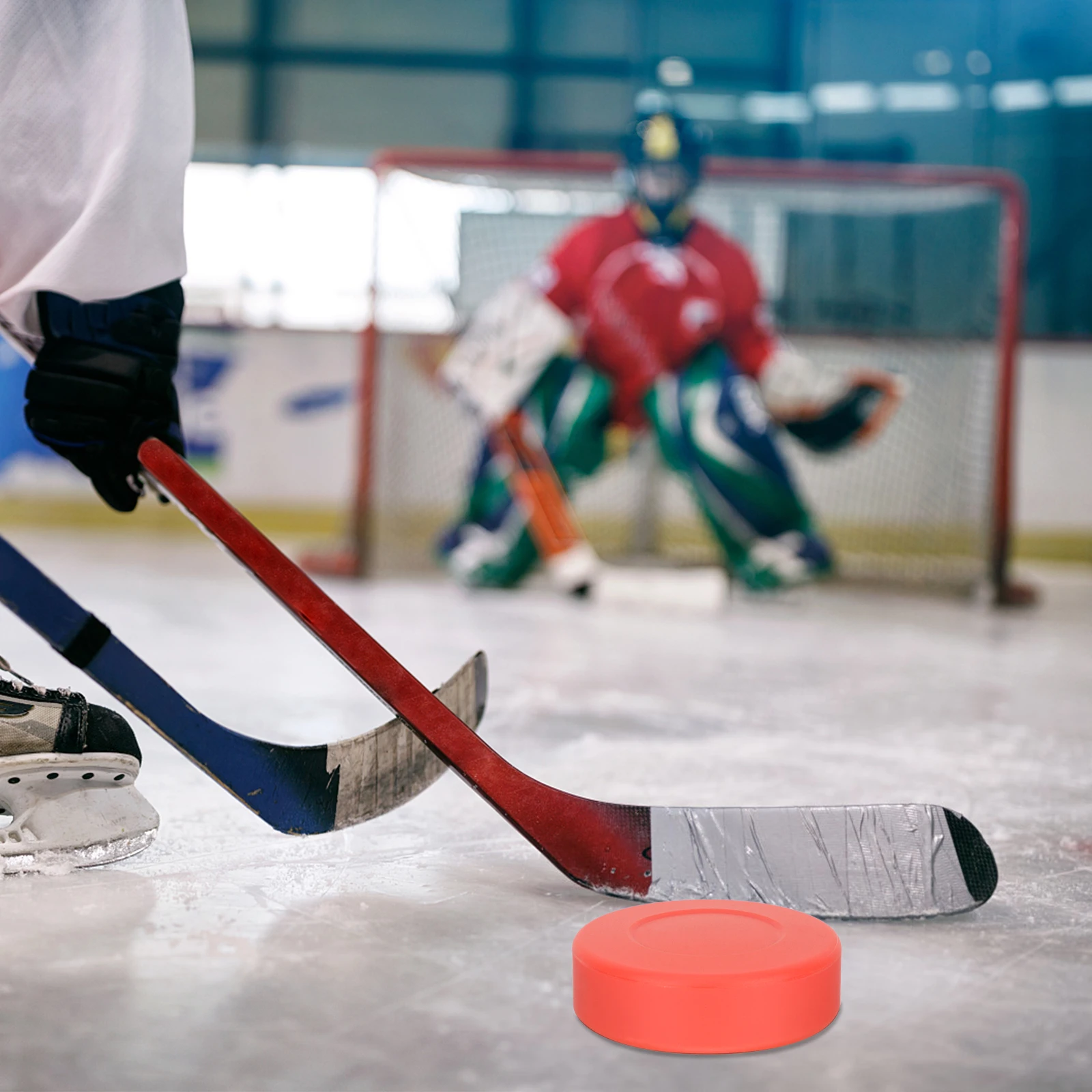 

4Pcs Ice Hockey Training Pucks Rubber Practice Supplies for Roller Skating Game Competition Use Durable Consistent Speed Sports