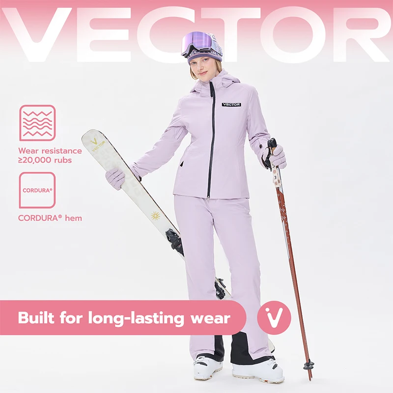 VECTOR Men Women Ski Jacket Ski Pants Winter Warm Windproof Waterproof Outdoor Sports Snowboard Ski Coat Trousers  Snow Clothes