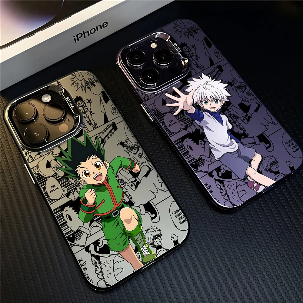 Japanese Manga H-Hunter Gon Freecss Killua Zoldyck Case for iPhone 17 Air 16 E 15 14 Plus 13 12 Mini 11 Pro Max Acrylic Cover