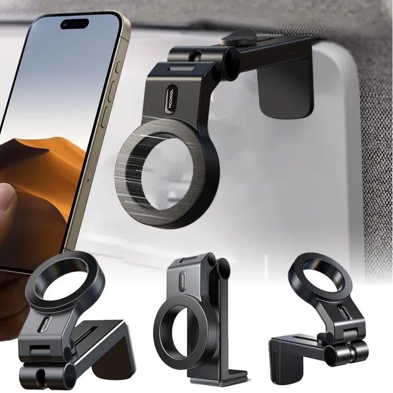 Magnetic Airplane Travel Essentials Phone Holder Universal Foldable Mobile Phone Mount Clip for Plane Chair Back Desk Luggage