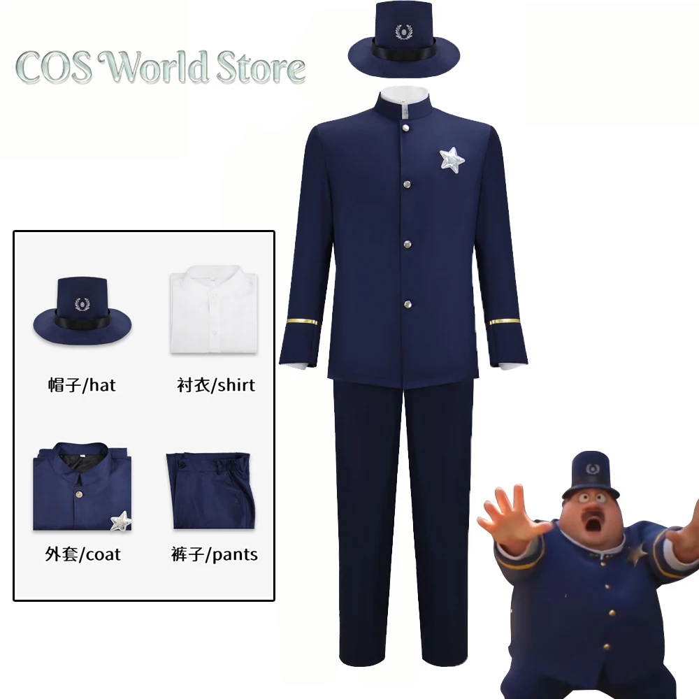 Anime Fat Officer Cosplay-Kostüm für Herren, Halloween-Cosplay-Bühnenkostüm
