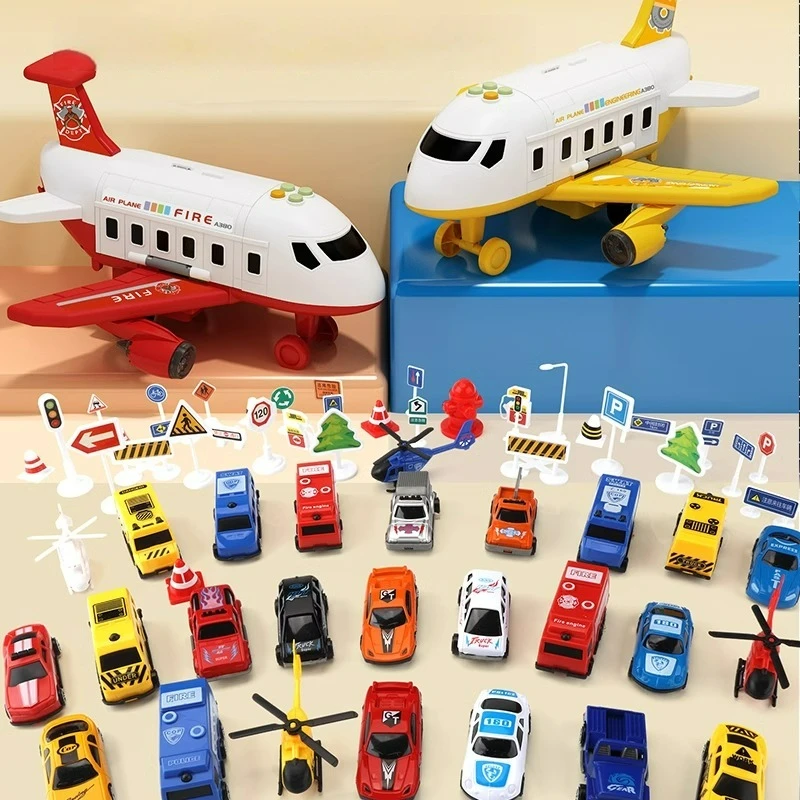 New Big Size Cars Music Story Simulation Track Inertia Aircraft Children Passenger Plane Toy Airplane Model Kids Airliner Gifts