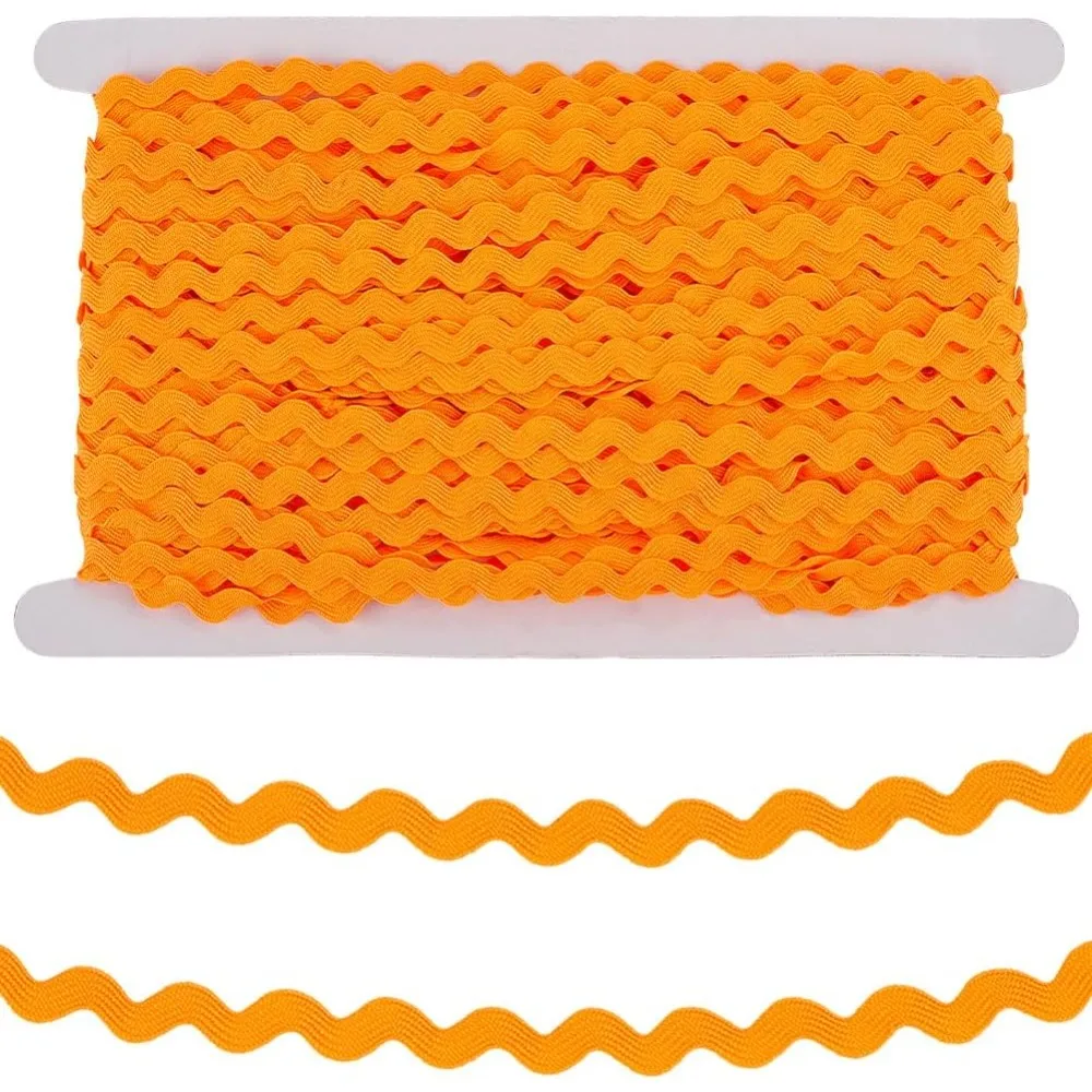 

50 ярдов тесьмы «Рик-рак» (RIC RAC) 3/8 дюйма, для шитья, волнистая, зигзагообразная, коралловая, S-образная