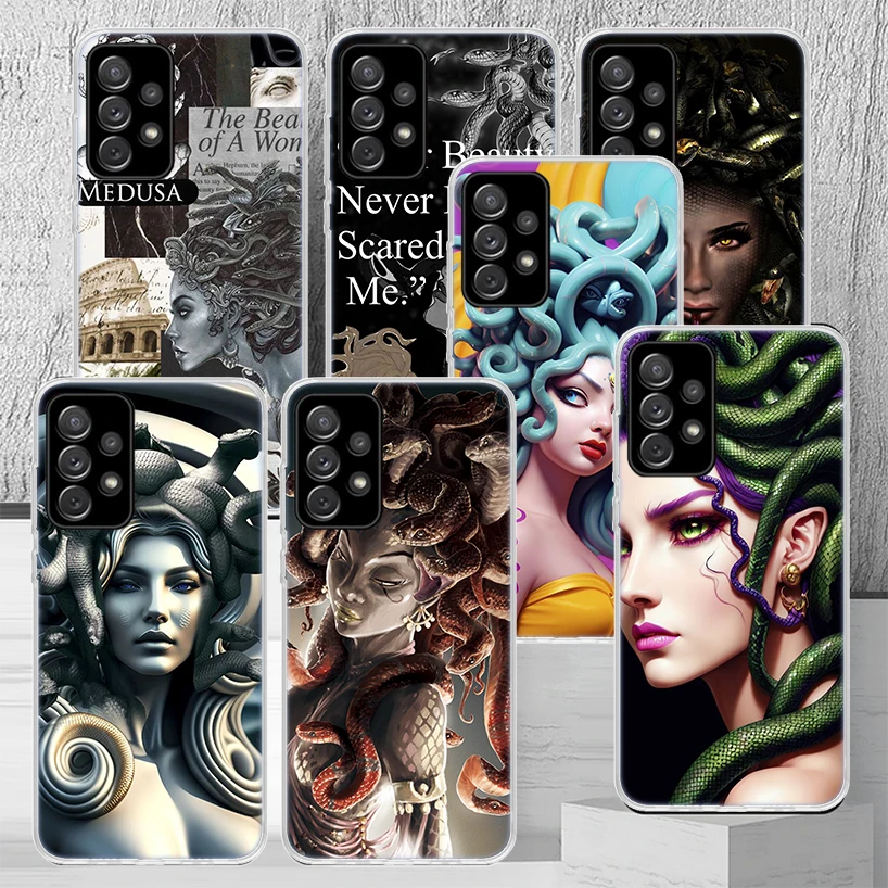 Medusa Greek Mythology Phone Case for Samsung Galaxy A15 A14 A13 A12 A55 A54 A53 A52 A35 A34 A33 A32 A25 A24 A23 A22 A05S A04S A