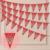 Western Cowboy Party Banner Decorations Triangle Bandana Pennant Flag Banner Wild West Decor Western Cowboy Themed Yee Haw