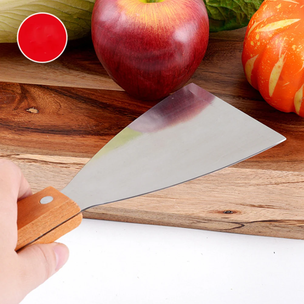 

2 Pcs Steel Spatula Triangular Frying Scraper Steak Shovel Household Stainless Pan Solid Turner