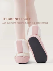 Ballet dance shoes winter warm dance shoes women's soft sole thickened dance shoes girls' special training shoes adult ballet sh