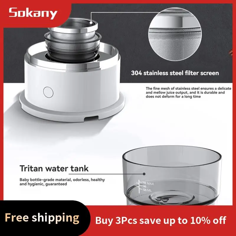 

HIM-Portable Hand-Pressed Coffee Maker With Stainless Steel Filter Automatic Drip For Travel, Camping, Office