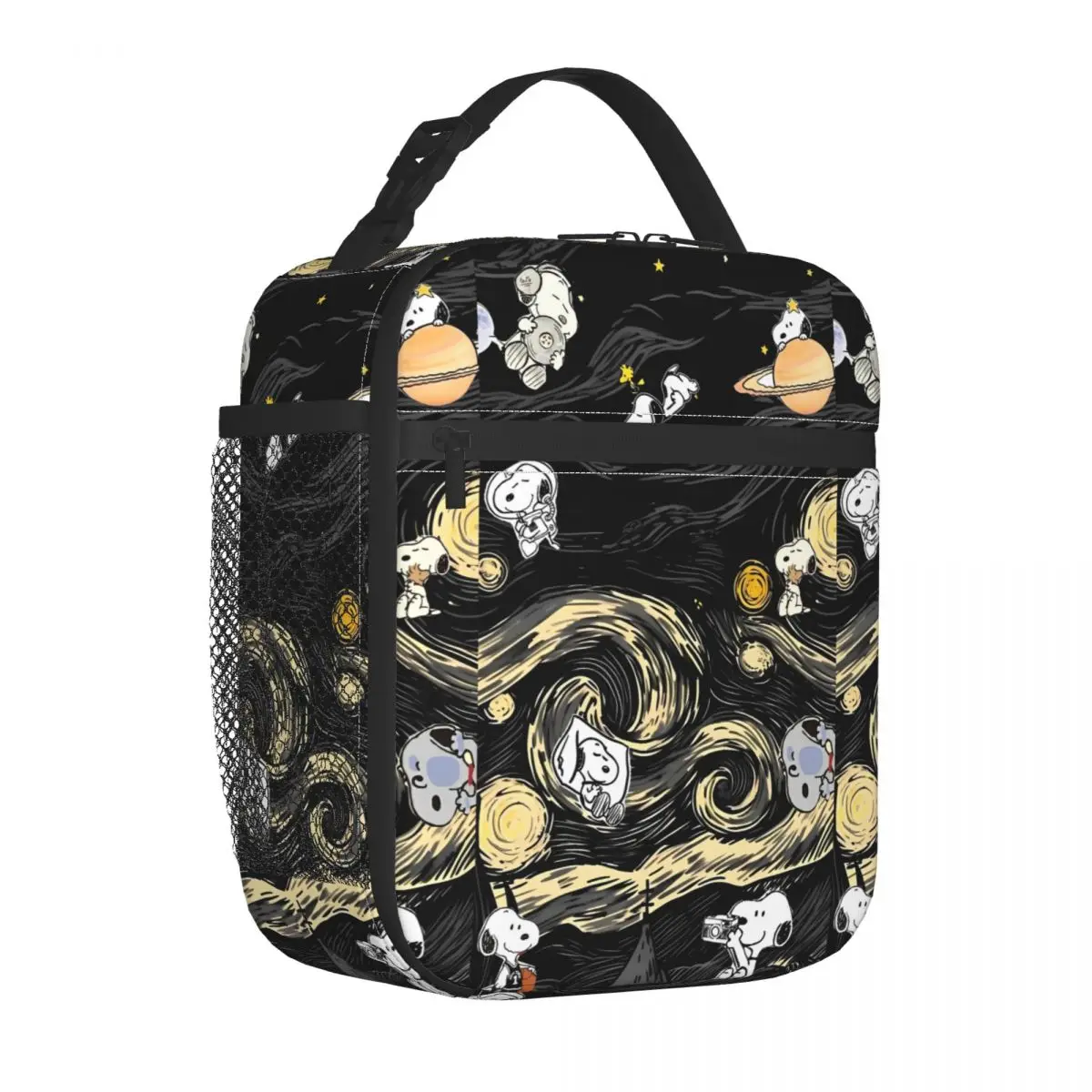 

Снупи, звездное небо, изолированная сумка для обеда, сумка-холодильник, контейнер для еды, мультяшный герметичный ланч-бокс, сумка для хранения еды, пляжный пикник