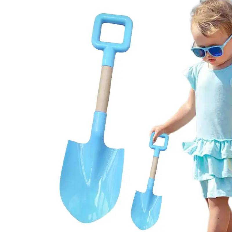 

Wood Kids Garden Tool Shovels Snow Scoop Garden Backyard Planting Tools Travel Beach Toy Sturdy Wooden Handle Colorful Children