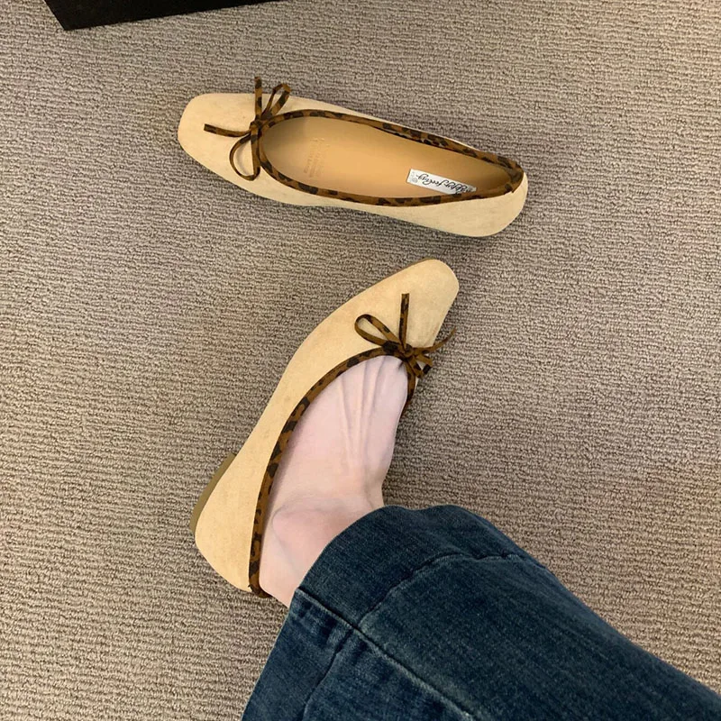 Weiche Damen-Flats mit Schuhen, neu im Frühling und Herbst, flache modische Schuhe mit Schmetterlingsknoten für Damen, Slip-On-Schuhe. – Detail 6
