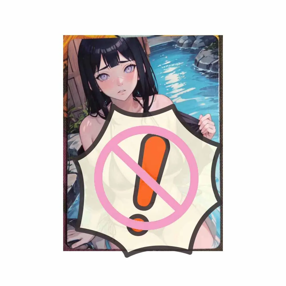 

DIY NARUTO Hyūga Hinata Original Series Color Flash Rough Flash Card Anime Peripheral Game Collection Card Holiday Gift