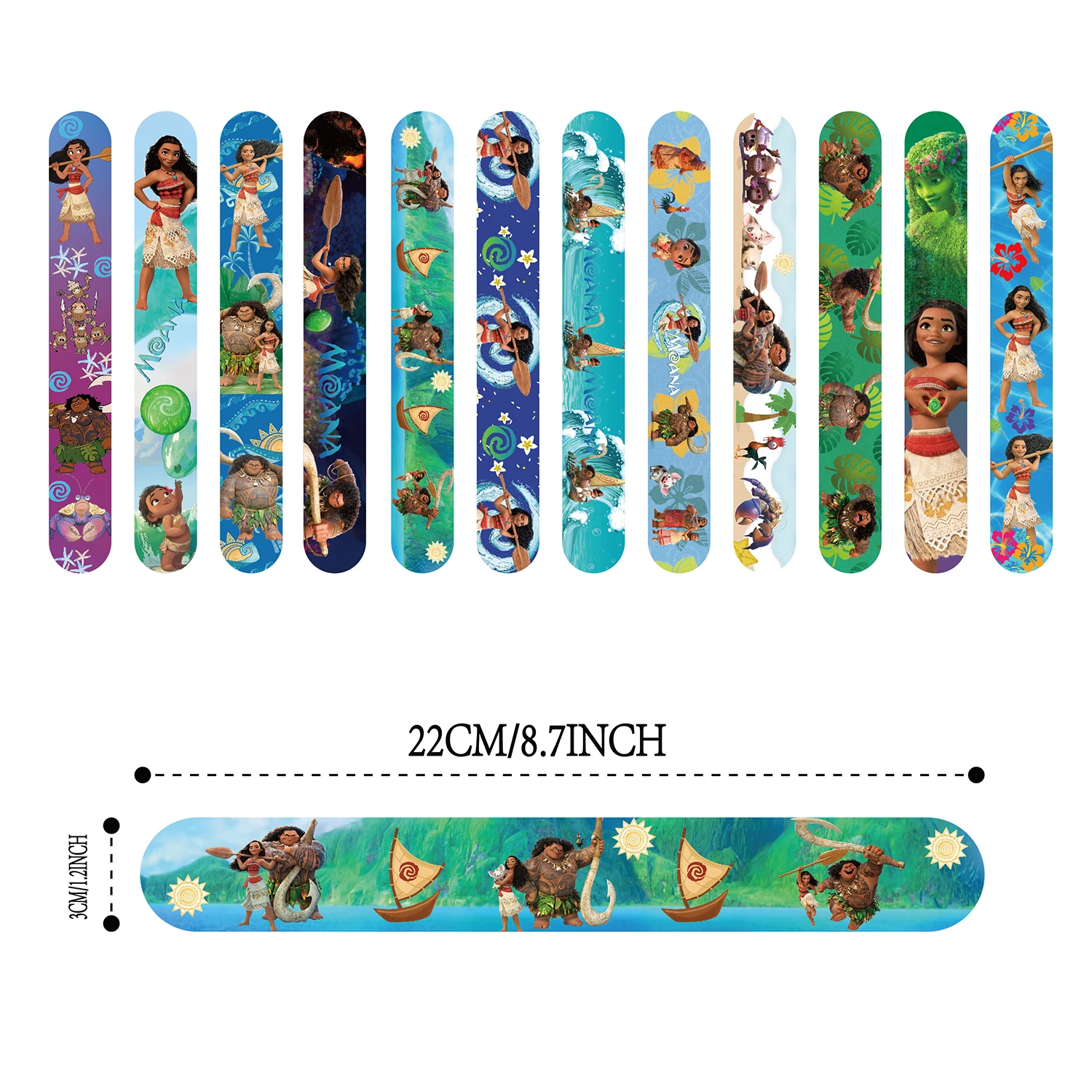 Moana 2 Slap Bracelets Party Favor Snap Bracelets Birthday Gifts for Kids Gifts Goodie Bag Fillers Classroom Rewards Party Suppl