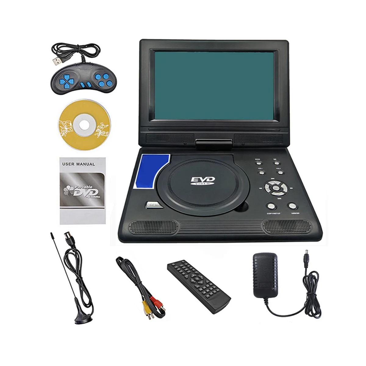 

UK Plug 9.8Inch Portable Mobile DVD EVD HD Player