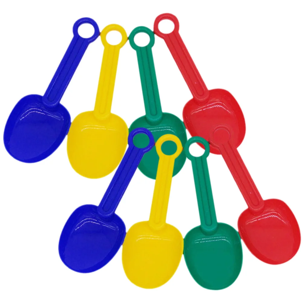 8 Pcs Sand Toy Kids Beach Party Outdoor Toys for Digging Mini Plastic Toddlers Age 3-5 Premium Material Shovels