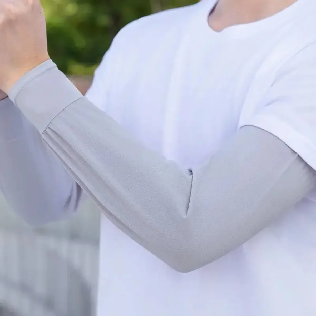 Men's Solar Protective Sleeves 1 Pair Summer UV Gloves Arm Protectors Uses For Cycling Sports Running Driving