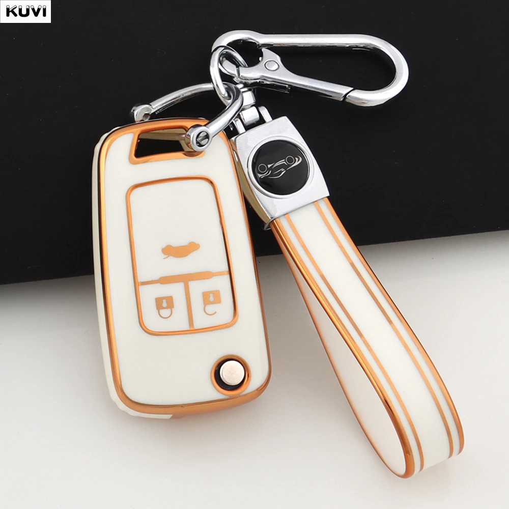 3 4 Buttons TPU Car Remote Flip Key Case Cover Shell Fob For Chevrolet Cruze Aveo Camaro Epica Lova Sail Spark Opel Astra Corsa