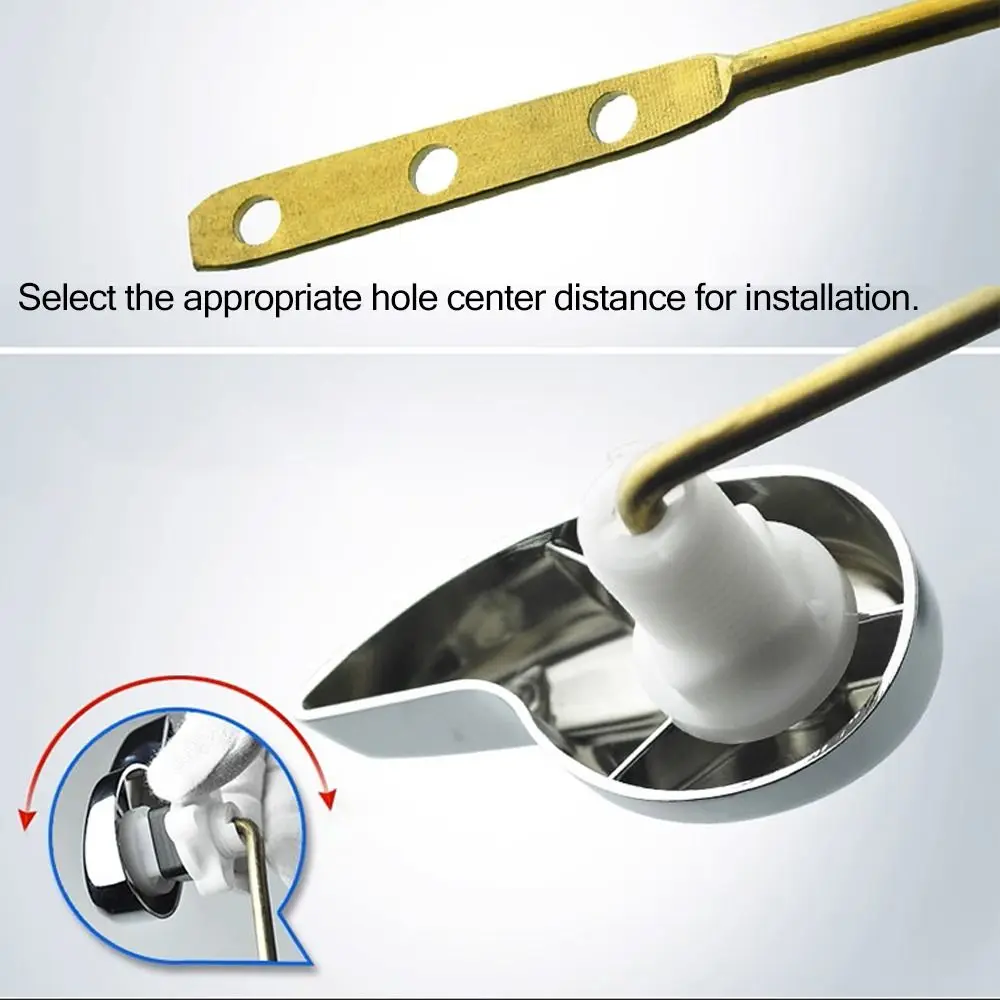 Side Mount Toilet Tank Flush Lever Brass Flush Lever Toilet Tank Handle Corrosion Resistant Water Tank Pull Rod