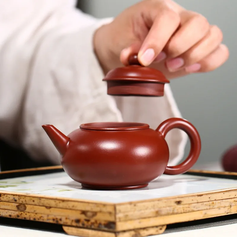 120ml Chinese Yixing Purple Clay Teapots Raw Ore Dahongpao Tea Pot Beauty Kettle Famous Handmade Zisha Tea Set Accessories