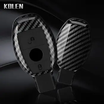 2/3 tlačítka z uhlíkových vláken, kryt na klíče od auta, pro Mercedes Benz ABCE Class GLS GLA GLK GLC CLS CLA W204 W205 W212 W463 W176 8 nejlepší prodej Pouzdro na klíčenku Toyota - №2