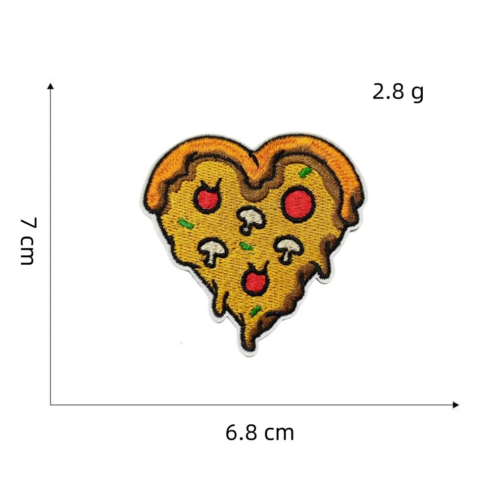 1 szt. Haftowane kreskówkowe naszywki do pizzy naprasowanki na urocze ubranka naklejki DIY Jeans swetry plecak buty Appliques Food znaczek