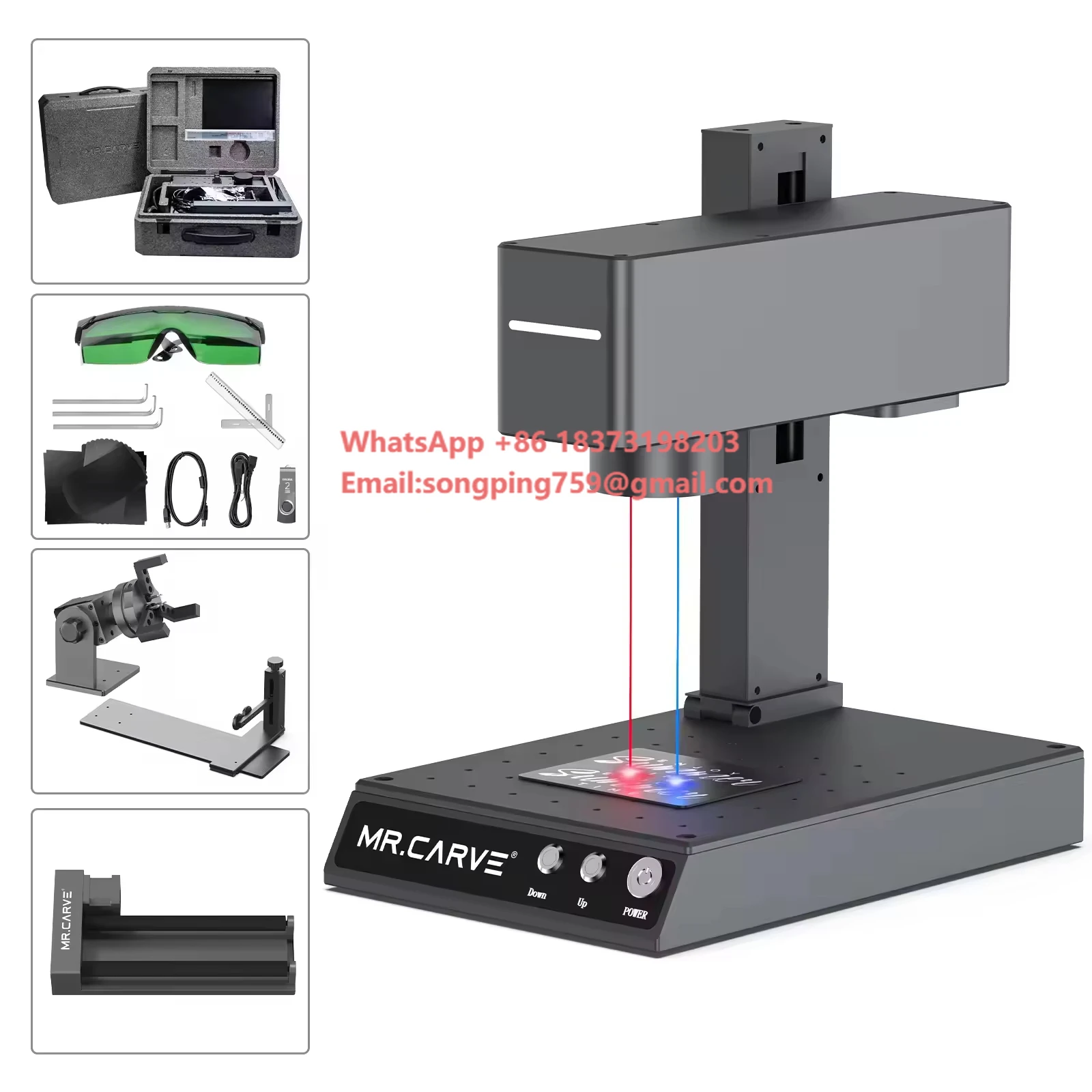 MR CARVE M4 Dual La ser Printer Fiber Laser Printer Portable La ser Engraving Machine for All Metals and Nonmetal