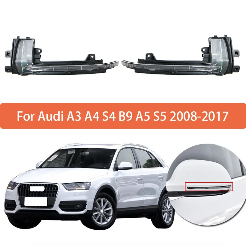 Pair Left Right For Audi A3 A4 S4 B9 A5 S5 Rearview Wing Mirror Indicator Turn Signal Light 8K0949101C 8K0949102C 8KD 949 101 C