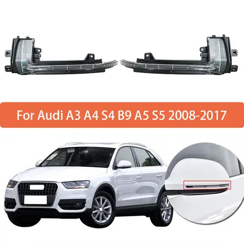Audi A3 A4 S4 B9 A5 S5 2008 2009 2010-2017 리버스 미러 엣지 라이트 8K 용 백미러 회전 신호등 0949101 C 8K 0949102 C