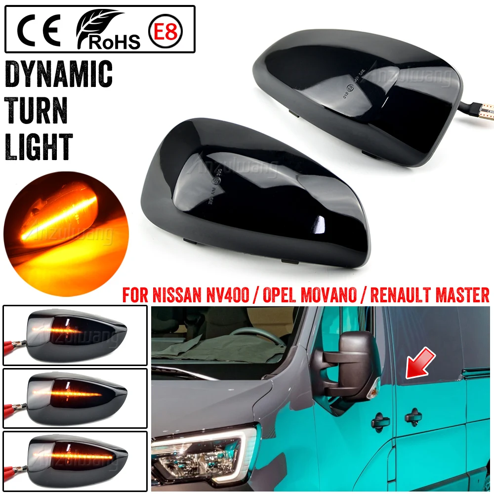 High quality LED Dynamic Turn Signal Light Flasher Flowing Water Blinker Flashing Light For NISSAN INTERSTAR NV400