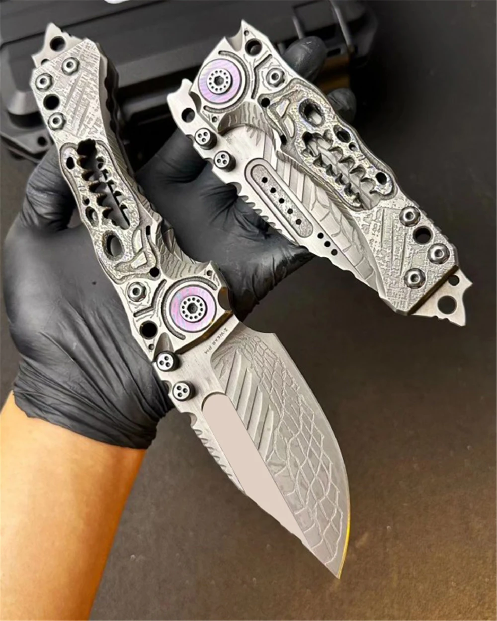 Coltello pieghevole T1 per carichi pesanti Z-Wear lama TC4 manico in lega di titanio campeggio sopravvivenza esterna coltello da caccia strumento di difesa per escursionismo