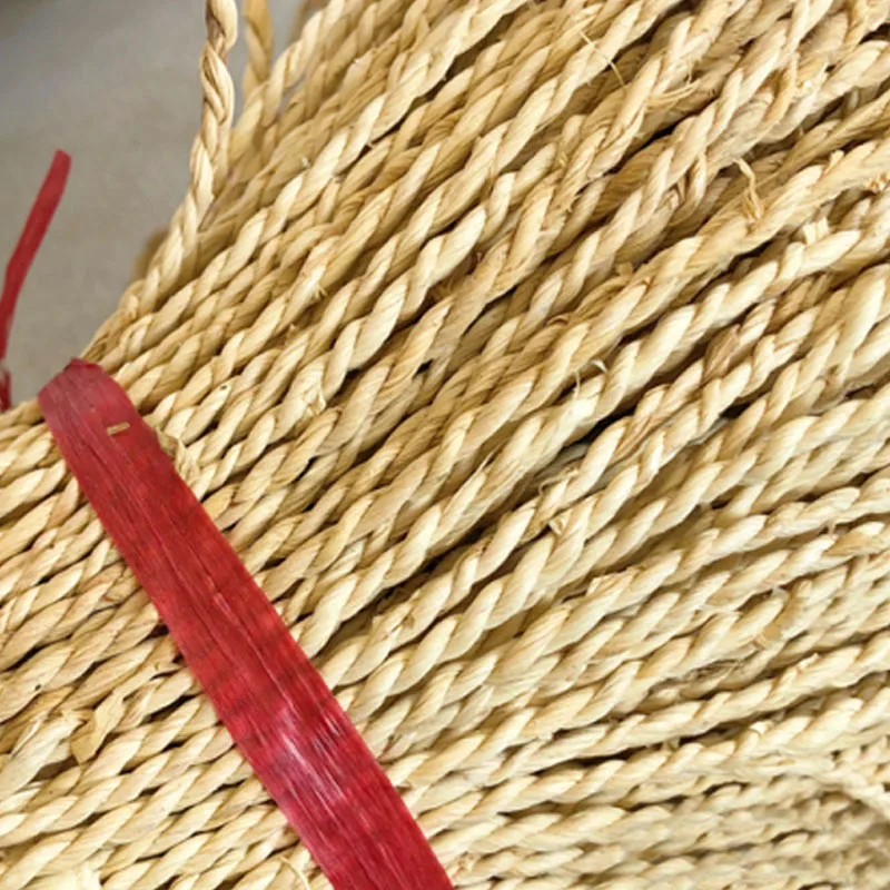 12 Meters Natural Corn Husk Rope Handmade Rubbing Plant Straw DIY Craft Material For Decorative Home Furniture Basket Chair Wall