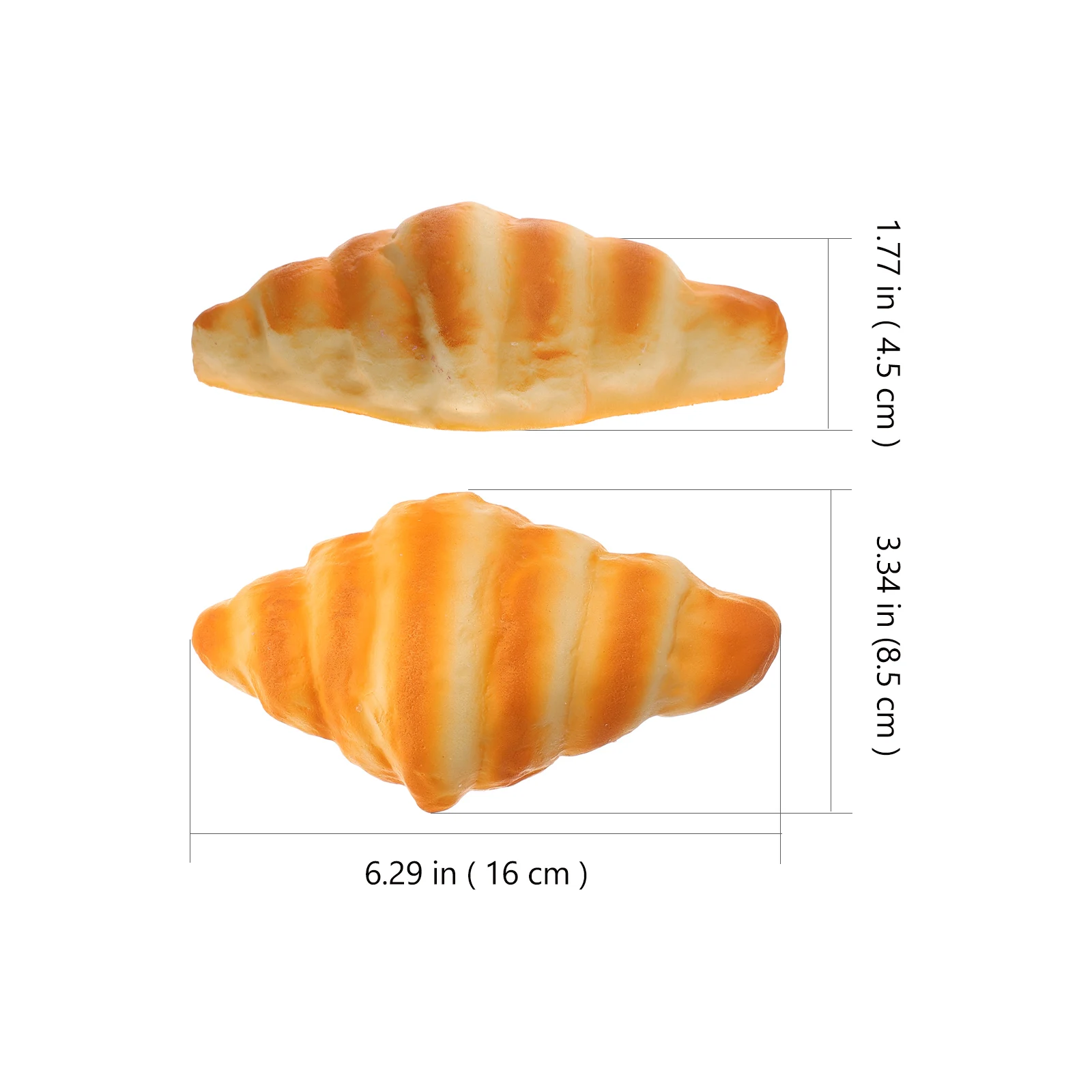 

6pcs Lifelike Bread Photography Props Fake Food Kitchen Shop Decoration Pu Material Desktop Ornament Advertising Showcase Bread