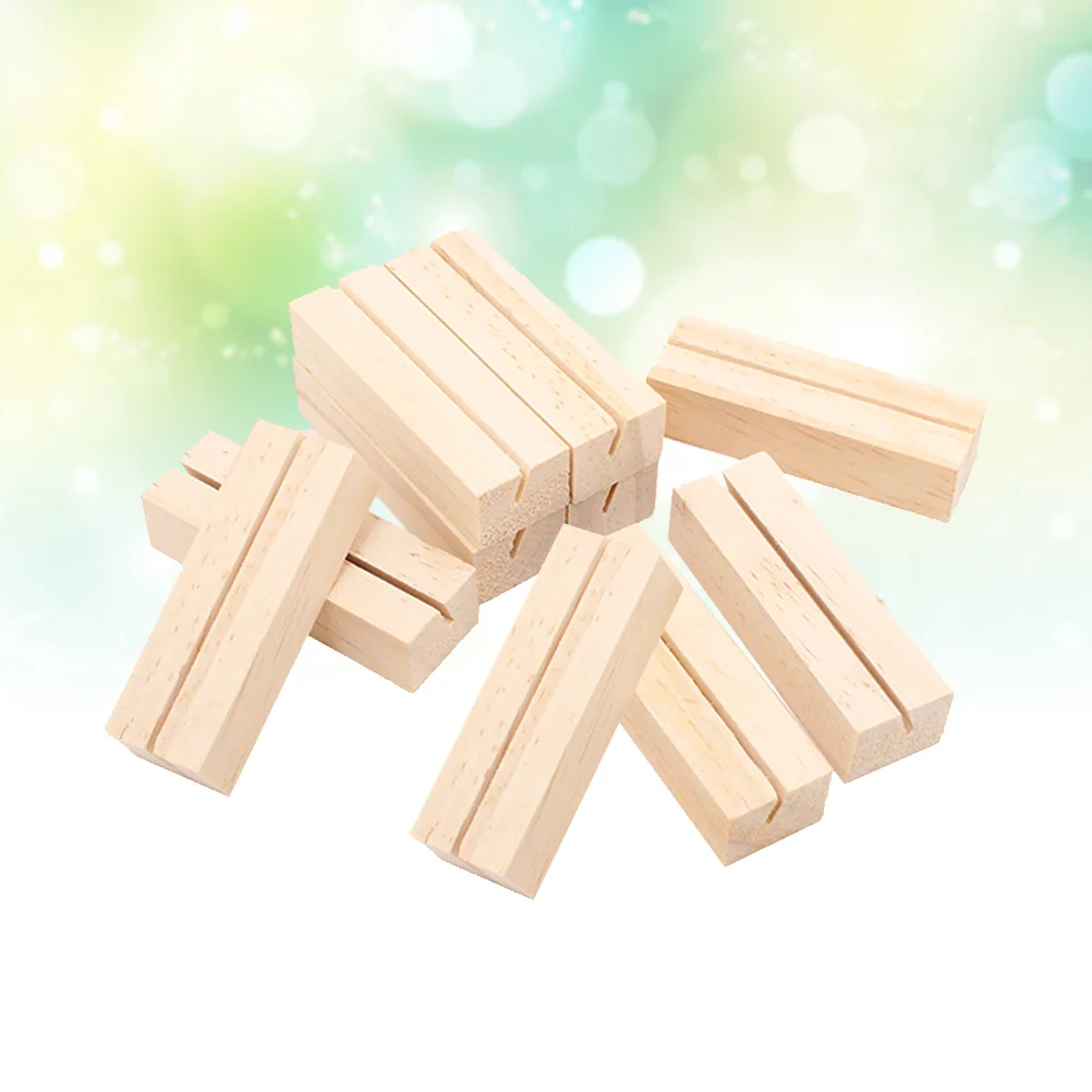 10 Pcs Business Holder Wooden Shaped Photo Stand Picture Holder Handmade Memo Holder photo stand holder