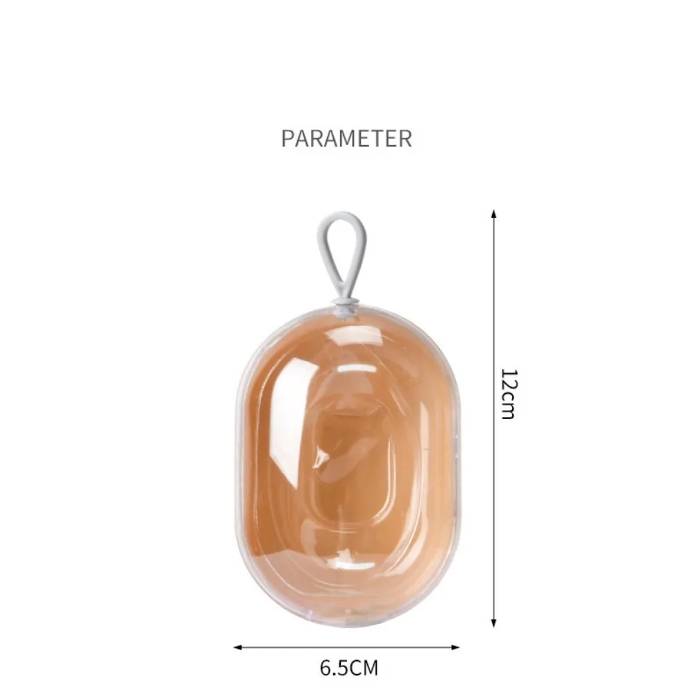 손잡이가 있는 PP 뷰티 에그 보관함 투명 뚜껑 파우더 퍼프 보관함 방습 방진 보석함 가정/여행용