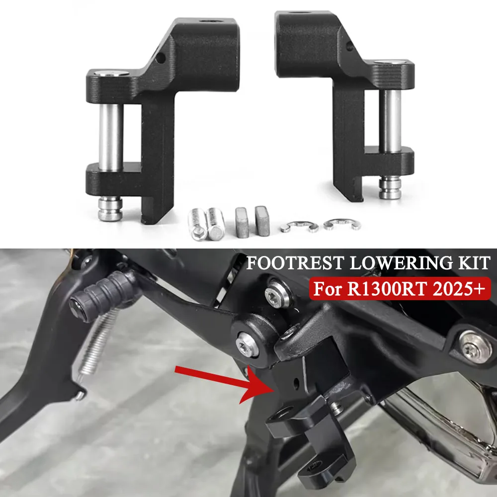 

Motorcycle Front Driver Footrest Relocation Rider Foot Pegs Footpeg Lowering Kit For BMW R1300RT R 1300 RT R1300 RT 2025 2026