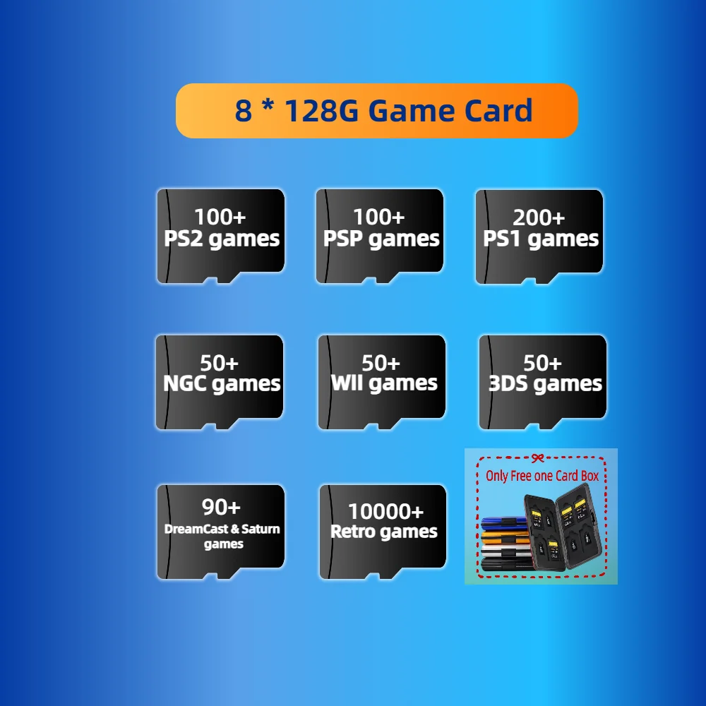 Game Card For Anbernic RG406V RGCUBE RG405V TF Retro Games PS2 PSP PS1 Android portable Handheld Gaming SD Card High Speed 128G