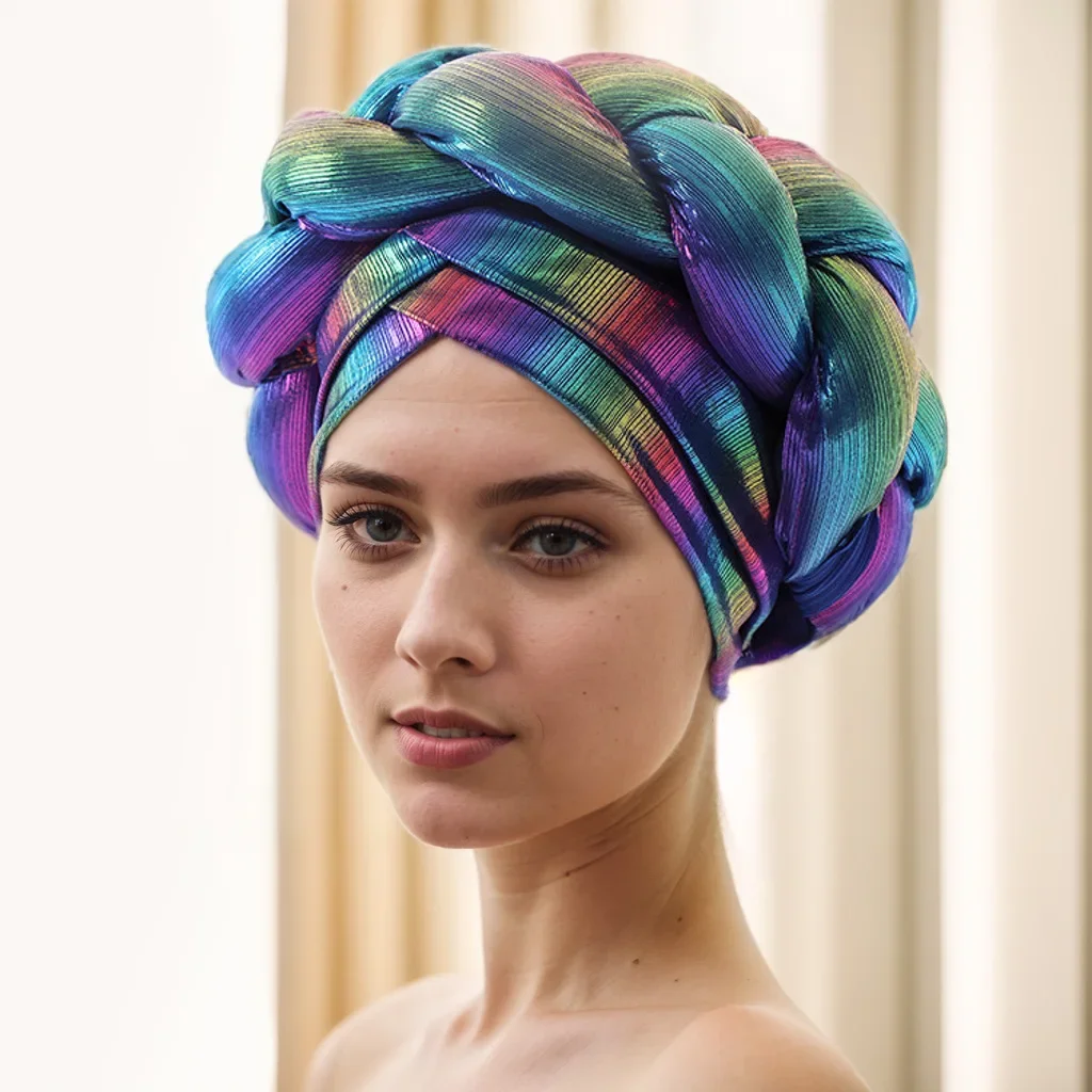 

Мусульманский платок, женская шляпа, коса, африканский платок, авто Геле, головной убор Aso Oke, африканская свадебная вечеринка, повязка на голову, хиджаб, тюрбан