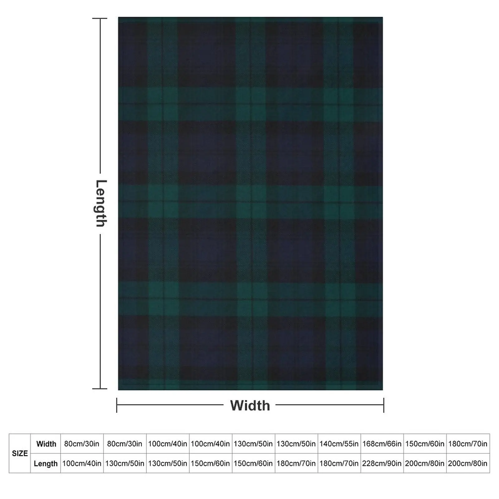 Black Watch Scottish Tartan Throw Blanket Luxury Thicken Designers Hairys Loose Shaggy Blankets For Baby Blankets