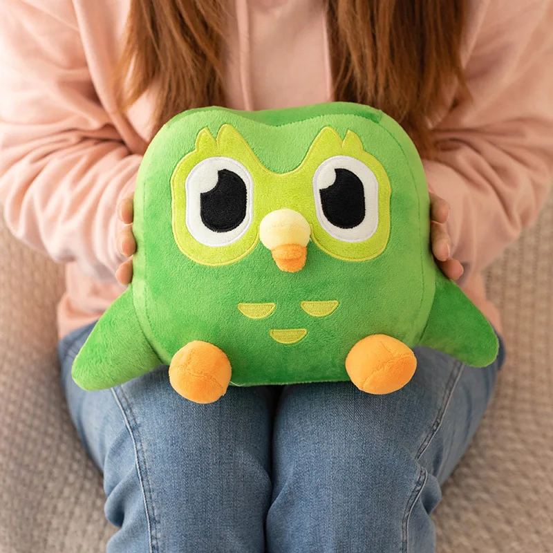 Kawaii Green Duolingo Owl Plush Toy Duo Plushie Of Duo The Owl Cartoon Anime Cute Doll Soft Stuffed Animal Toy Kid Adult Gift