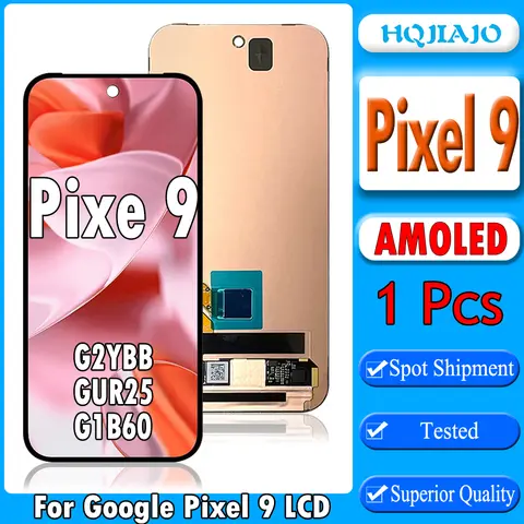 6.3 "AMOLED Per Google Pixel 9 Display LCD Touch Screen Digitizer Assembly di Ricambio Per Google G2YBB GUR25 G1B60 riparazione LCD