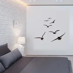 Seagull Black Shadow Wall Stickers Wallpaper Self-adhesive Waterproof For Living Room Bedroom Tv Decor Home Decorations
