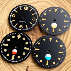 50-FATHOMS Watch Dial Parts 29mm for NH35 PT5000 Movement Green Luminous Case Parts Sterile Nologo Hand Set for Dive Watch