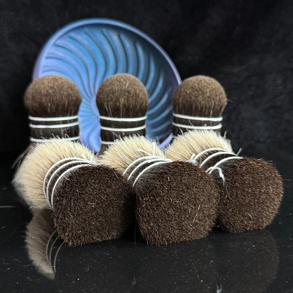 GDMG BRUSH SHD Natural Black Hair Knot Bulb shape or fan shape Beard Shaving Brush Barbershop Tools with Foam view 5