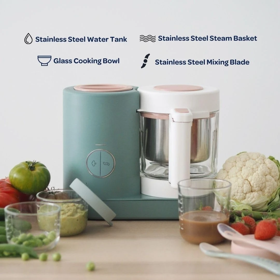 Babycook Neo Baby Food Maker | Non-Toxic Glass & Stainless Steel | Trusted by Celebrity Moms | Sustainable Baby Food Processor